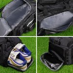 Personalized Football Sports Theme Mirror Name Duffle Bag Backpack with Shoe Compartment and Shoulder Strap Birthday Team Gift for Football Lovers