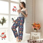 Ensemble de pyjama à manches longues avec nom et initiales Cadeau de Noël pour femmes