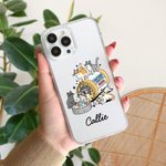 Gepersonaliseerde Leuke Hond Kat Medicijnfles Telefoonhoesje voor iPhone met Naam Betekenisvol Verjaardagscadeau voor Huisdierliefhebber