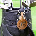 Personalised Cartoon Character Best Dad Mom By Par Golf Tee Storage Bag with Name Christmas Gift for Golfer Golf Player