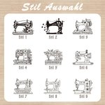 Personalisierte „Made With Love“ Hölzerne Aufbewahrungsbox mit Namen und Nähmaschine Muster Geburtstag Geschenk für Nähliebhaber