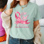 Personalised Pink Ribbon Butterfly Support Squad Sweatshirt T-shirt with Name Encouragement Birthday Gift for Breast Cancer Family
