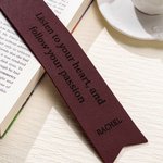 Personalised Leather Bookmark with Engraved Text Reader Birthday Gift for Book Lovers