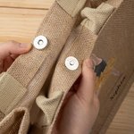 Personalized Cartoon Ballet Girl Reusable Large Jute Tote Bag with Name Birthday Gift for Women Dance Lovers