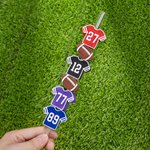 Personalised 3D Football Jersey Reusable Straw Topper Set with Number Charm Accessory for Stanley Tumbler Birthday Gift for Football Fans