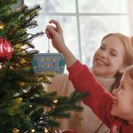 Personalizado 1-10 Gingerbread Man Cat Dog Cookie Adorno de Navidad de madera con el nombre grabado y el título de la decoración del árbol de Navidad de regalo para la familia de los niños