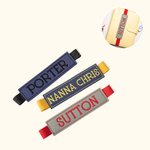 Personalized Leather Elastic Book Band with Embroidery Name Birthday School Season Gift for Book Lover