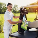 Personalisiertes Super Saugfähiges Cartoon Charakter Waffel-Golf-Handtuch mit Karabiner Golf Zubehör Geburtstag Geschenk für Golfspieler Golfliebhaber