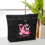 Henkilökohtainen vaaleanpunainen nauha perhonen tuki Squad Suuri Kangaskassi nimi syntymäpäivä rohkaisu lahja rintasyöpäpotilas