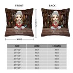 Personalisierte Bücherregal Cartoon Charakter Geburt Blume Bouquet weichen Wurf Kissenbezug mit Namen Geburtstag Weihnachten Geschenk für Frauen Büche