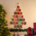 Personalized Pull-out 24 Photos Christmas Tree Shape Advent  Calendar with LED Light Home Decor Christmas Album Birthday Gift for Friend Family