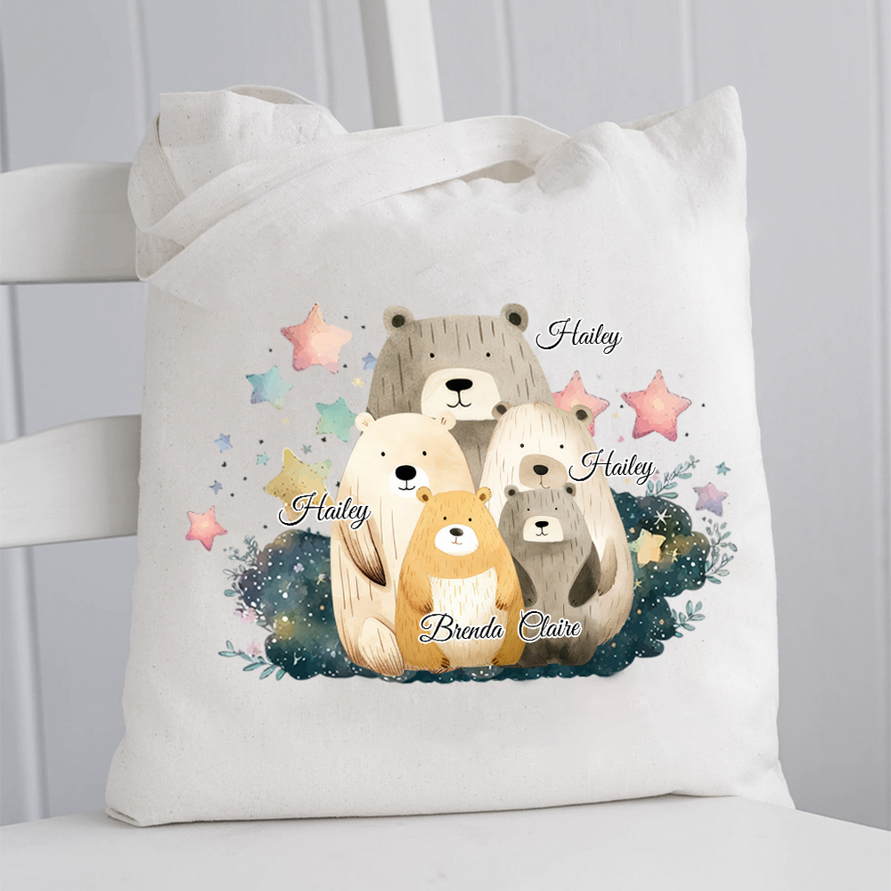 Sac à dos en toile réutilisable avec nom Cadeau d'anniversaire pour ami(e) de la famille