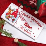 Personalized Santa Elk Snowman Design Christmas Card Money Wallet with Envelope for Cash Christmas Gift for Family Kids