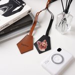 Personalizada Perro Gato Foto Etiqueta de la bolsa de cuero con nombre Regalo de cumpleaños para los amantes de las mascotas