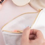 Personalisierte tragbare Geburt Blume Kranz Canvas Makeup Tasche mit Namen Geburtstag Geschenk für Mädchen Frauen