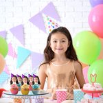Personalized Portrait Photo Cake Topper Set of 15 Birthday Party Favors Gift for Friends Family