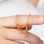 Personalisierte zierliche Sternzeichen Anhänger Halskette mit Geburtssteinen Konstellation Schmuck Geburtstag Jahrestag Geschenk für Frauen