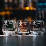 Verre à Whisky Vin Personnalisé avec Nom Gravé Dessous de Verre en Ardoise Prescription Alcoolique Cadeau Anniversaire Fête pour Papa Grand-Père