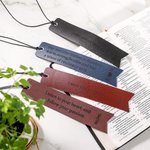 Personalised Leather Bookmark with Engraved Text Reader Birthday Gift for Book Lovers