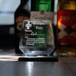 Verre à Whisky Vin Personnalisé avec Nom Gravé Dessous de Verre en Ardoise Prescription Alcoolique Cadeau Anniversaire Fête pour Papa Grand-Père