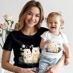 Personalisierte niedliche Familie Bär 100% Baumwolle T-shirt Baby Bodysuit passende Outfit Muttertag Geschenk für neue Mama Baby