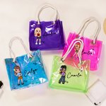 Sac à Main Imperméable Personnalisé avec Dessin et Nom Style Y2K Néon Laser Cadeau Anniversaire Mariage pour Femme Fille