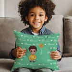 Personalisierte Cartoon Geburt Blume werfen Kissenbezug mit Liebe Herz Namen Multicolor Home Decor Geburtstag Weihnachten Geschenk für Familie Kinder