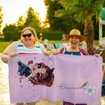 Personalized Cartoon Fashion Girl Birth Flower Quick Dry Oversized Microfiber Beach Towel with Name Summer Travel Essential Birthday Gift for Her