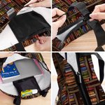 Gepersonaliseerde Cartoon Karakter Vrouwen Meisje Naam Tote Bag met Geboorte Boeket Verjaardagscadeau voor Book Lovers Boekenwurmen