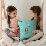 Personalisierte Cartoon Geburt Blume werfen Kissenbezug mit Liebe Herz Namen Multicolor Home Decor Geburtstag Weihnachten Geschenk für Familie Kinder