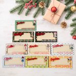 Personalized Merry Christmas Cute Cartoon Character Wooden Money Holder with Name Holiday Party Favors Gift for Kids