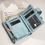 Personalisierte Geburt Blumenstrauß Cartoon Charakter Leder gefaltetes Portemonnaie mit Namen und Initialen Geburtstag Jahrestag Geschenk für Frauen