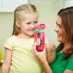 Bouteille d'eau 475 ml personnalisée avec paille et couvercle anti-éclaboussures Back to School Outdoor Accessories Gift for Boys Girls