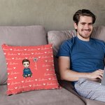 Personalisierte Cartoon Geburt Blume werfen Kissenbezug mit Liebe Herz Namen Multicolor Home Decor Geburtstag Weihnachten Geschenk für Familie Kinder