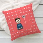 Personalisierte Cartoon Geburt Blume werfen Kissenbezug mit Liebe Herz Namen Multicolor Home Decor Geburtstag Weihnachten Geschenk für Familie Kinder