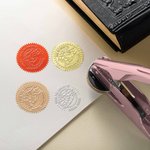 Personalized Animal Eagle Tiger Book Embosser Hand Held Embosser Embossing Stamp with Name Birthday Gift for Book Lovers Bookworms