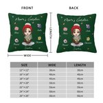 Personalizada de dibujos animados Mujer Nacimiento Flor Bouquet Suave Almohada Funda con 1-8 Kid Nombres Cumpleaños Navidad Regalo para las mujeres