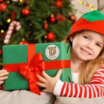 Stick The Magic Spread The Joy  - Personalized Initial Name DIY Labels Stickers Christmas Gift Decoration Party Favors