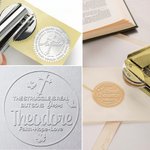 Personalised Religion Cross Book Embosser Hand Held Embosser Embossing Stamp with Name Birthday Gift for Bookworm Christian