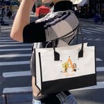 Personalisierte Wiederverwendbare Geburtsblumen Cartoon Canvas Tasche mit Namen Initiale Tote Bag Geburtstag Jahrestag Geschenk für Damen Mädchen