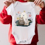 Personalisierte niedliche Familie Bär 100% Baumwolle T-shirt Baby Bodysuit passende Outfit Muttertag Geschenk für neue Mama Baby