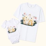 Personalisierte niedliche Familie Bär 100% Baumwolle T-shirt Baby Bodysuit passende Outfit Muttertag Geschenk für neue Mama Baby