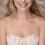 Personalized Vintage Birth Flower Birthstone Necklace with Sideways Name Dainty Jewelry Anniversary Birthday Gift for Women