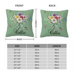 Personalized Butterfly Birth Bouquet Throw Pillow Cover with 1-8 Names Multicolour Home Decor Birthday Family Gift for Women