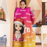 Couverture de Noël personnalisée avec nom Cadeau de Noël pour les enfants et la famille