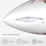 Personalisierte bezaubernde Cartoon Ballett Mädchen weiches Kissen Abdeckung mit Initialen und Namen Home Decor Geburtstag Housewarming Geschenk für B