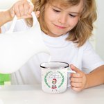 Personalised Cute Cartoon Character 12oz Hot Chocolate Enamel Cup with Name Birthday Christmas Gift for Family Kids