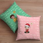 Personalisierte Cartoon Geburt Blume werfen Kissenbezug mit Liebe Herz Namen Multicolor Home Decor Geburtstag Weihnachten Geschenk für Familie Kinder
