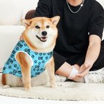 Personalized Multicolor Cute Paw 100% Cotton Dog Clothing with Name Birthday Commemorative Day Gift for Pet Lovers Owner