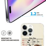 Personalizzato Retro Biblioteca Data di scadenza Cartone animato Personaggio Custodia per telefono con nome per iPhone Compleanno Club di lettura Rega